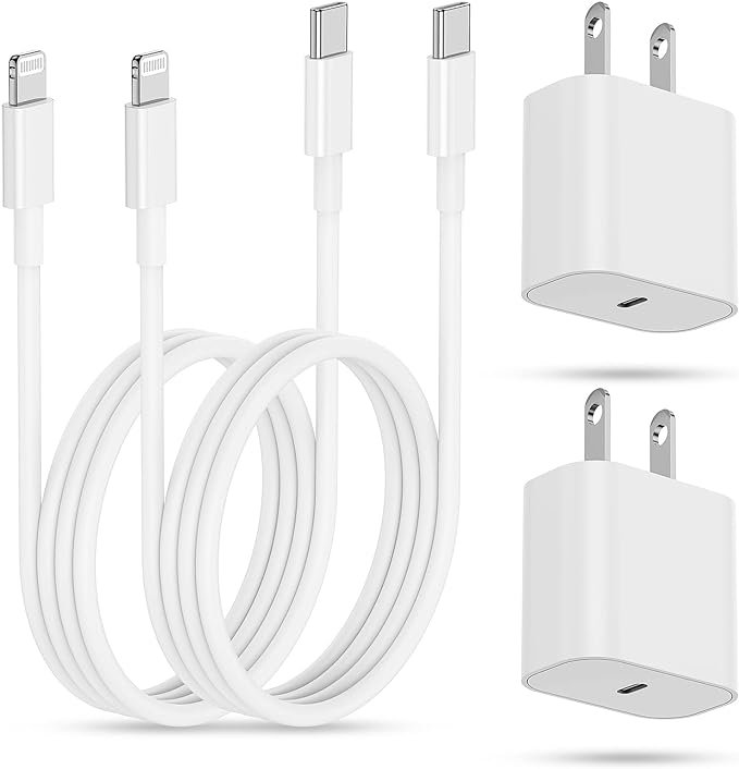 iPhone Charger Fast Charging Block,[MFi Certified] Wall Charger Plug and 6ft USB C to Lightning Cable Cord, Type C Power Adapter Cube Brick Box for iPhone 14 Pro Max/14/13 Pro/12 Mini/12/11/iPad